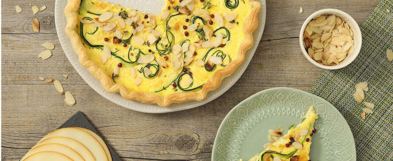 Quiche alla mezza provola con zucchine avanzate