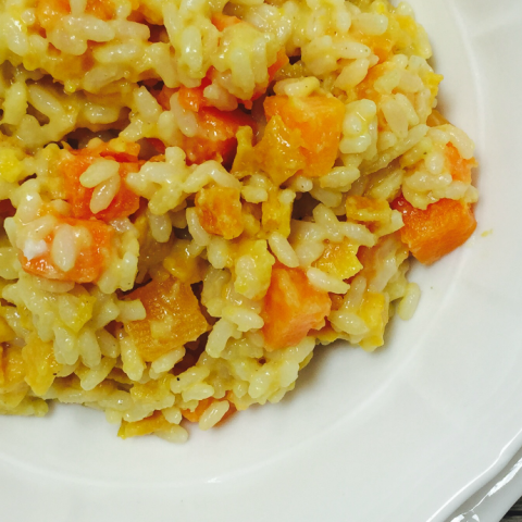 Risotto alla zucca e porri