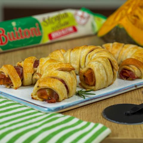 Cornetti di zucca e pancetta senza glutine