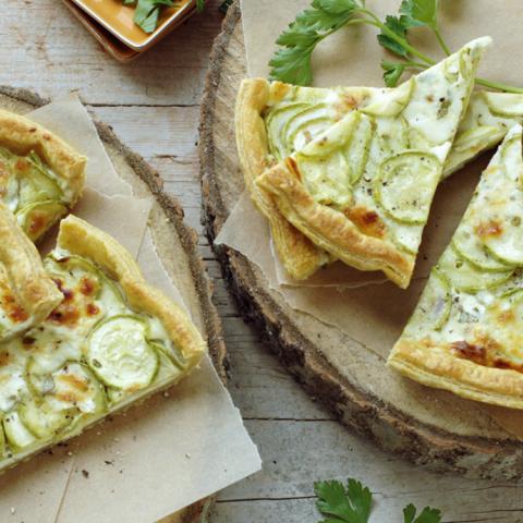 Torta di zucchine e crescenza