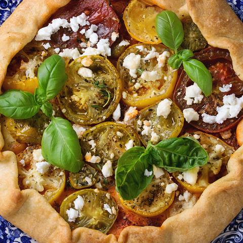 Quiche dolce di pomodori e pistacchio