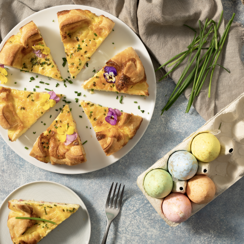 Quiche di Pasqua con pancetta e fave