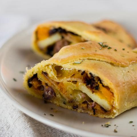 Strüdel zucca e salsiccia