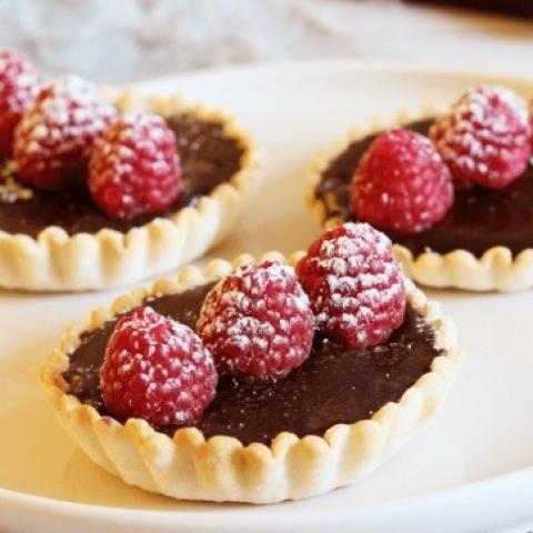 Tartellette lamponi cioccolato