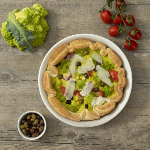 Tortino reale ai 3 formaggi rimasti con broccolo solitario
