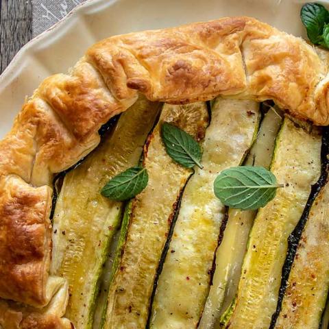 Tortino di zucchine e mozzarella