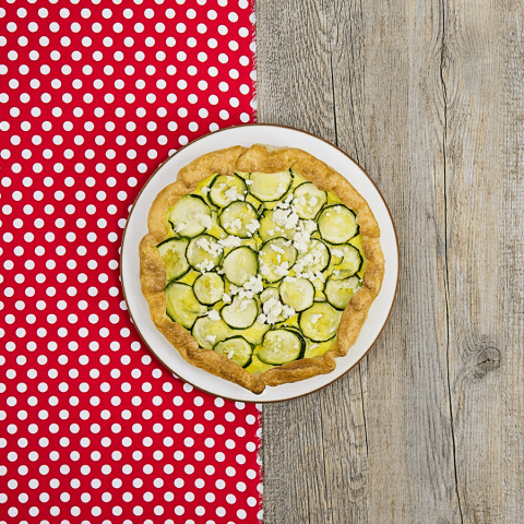 Torta salata zucchine e feta senza glutine
