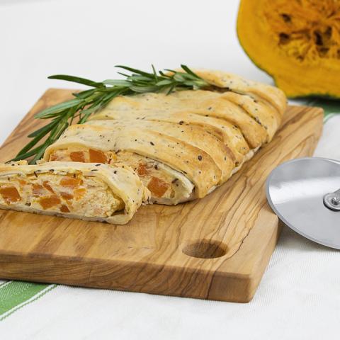 Strudel di sfoglia con zucca e ricotta