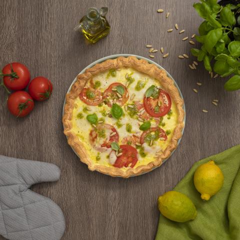 Crostata salata alla caprese con Galbanino