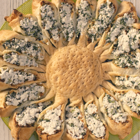 Torta sole con ricotta e spinaci