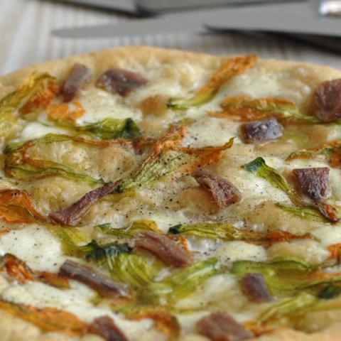 Focaccia ai fiori di zucca