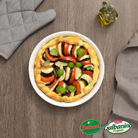 Sfogliata salata melanzane grigliate e Galbanino