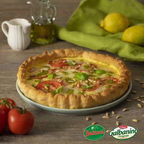 Crostata salata alla caprese con Galbanino