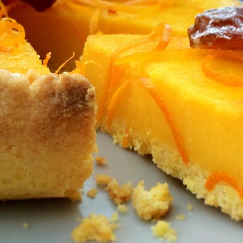 Crostata di arance e datteri