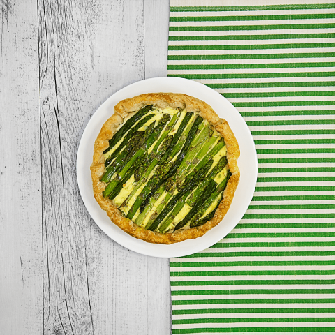 Torta salata senza glutine con asparagi