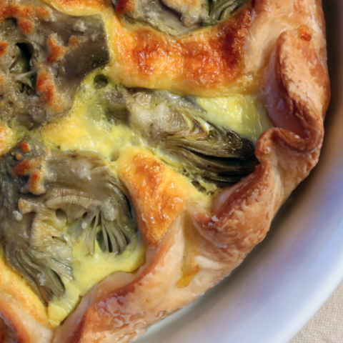 Torta salata senza glutine ai carciofi