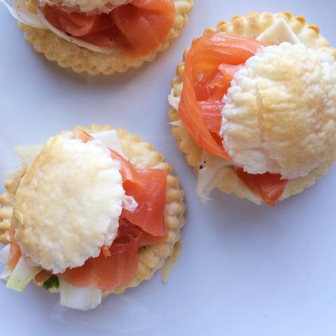 Sfoglie con salmone e finocchi
