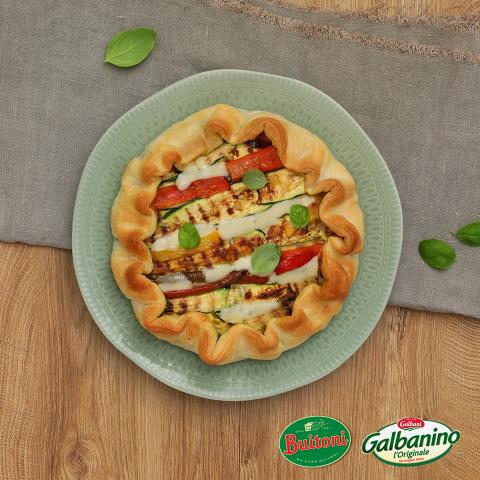 Torta con verdure grigliate