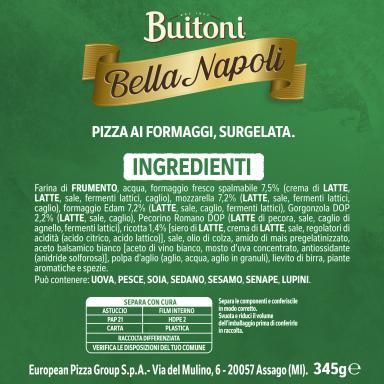 4 formaggi pizza ingredienti