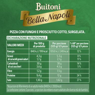 Pizza Boscaiola tabella nutrizionale