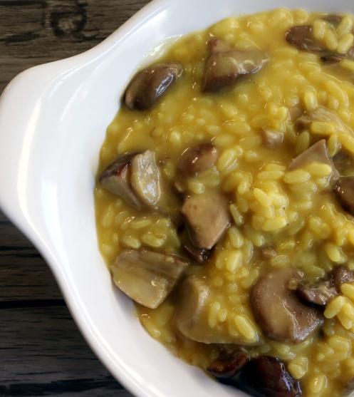 Risotto ai funghi e zafferano