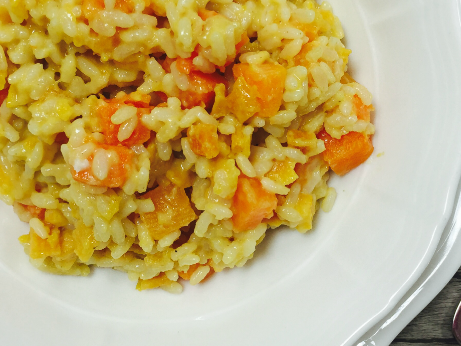 Risotto alla zucca e porri
