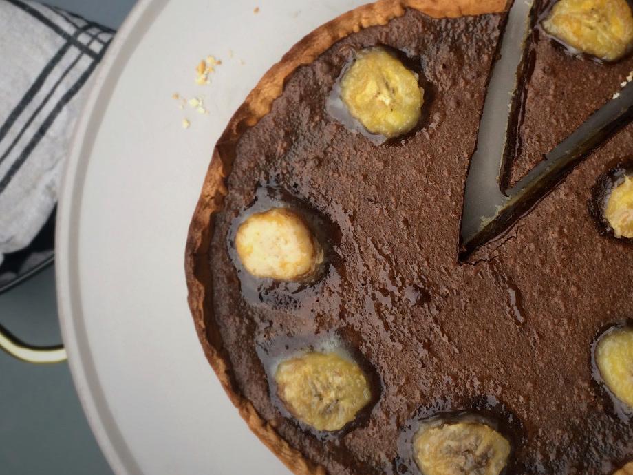 Crostata cioccolato e banane