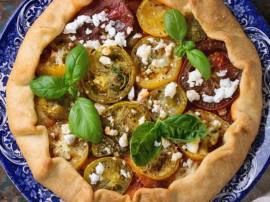 Quiche dolce di pomodori e pistacchio