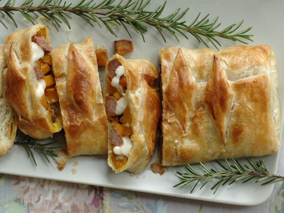 Fagotto di zucca e salsiccia