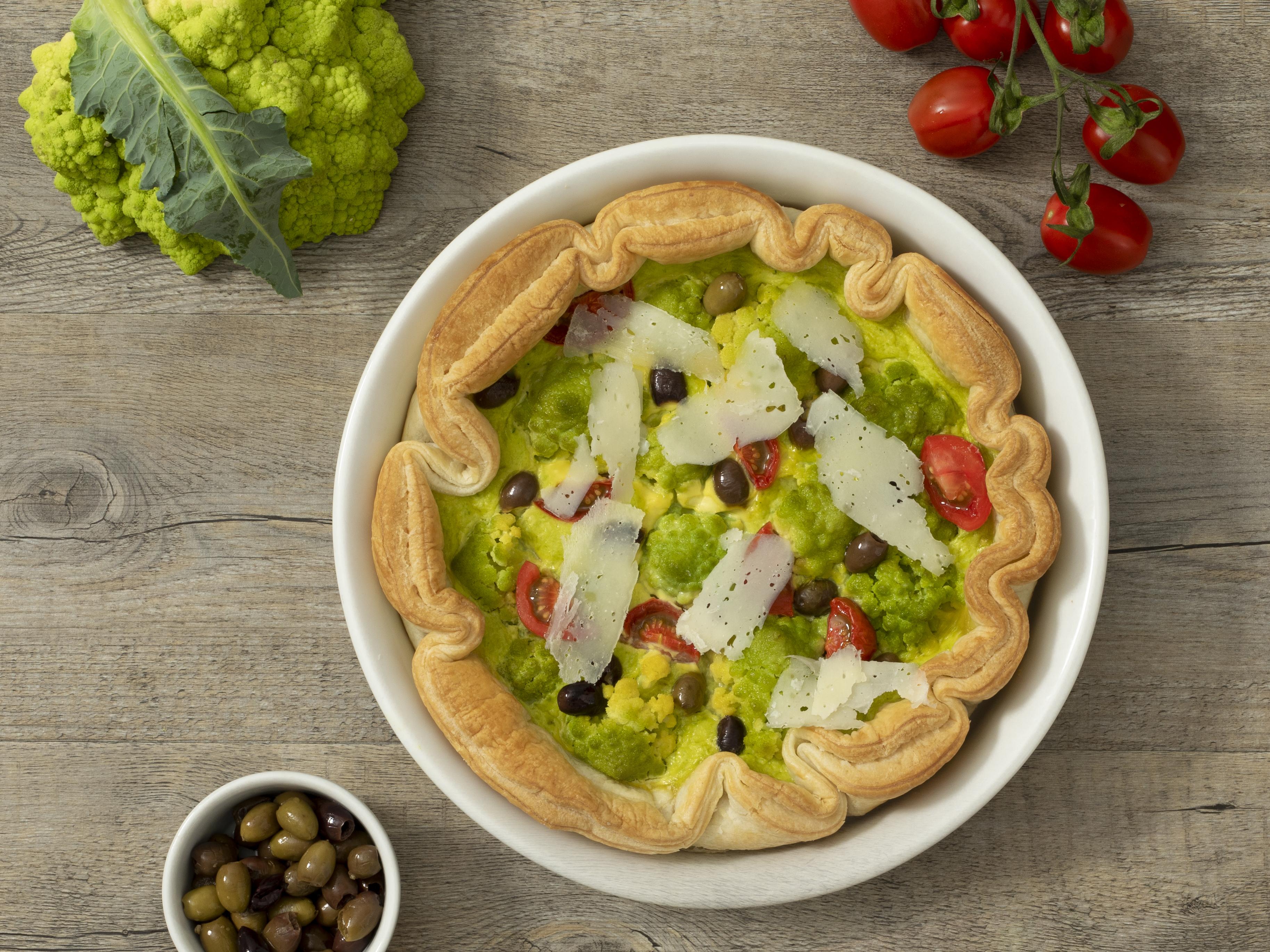 Tortino reale ai 3 formaggi rimasti con broccolo solitario
