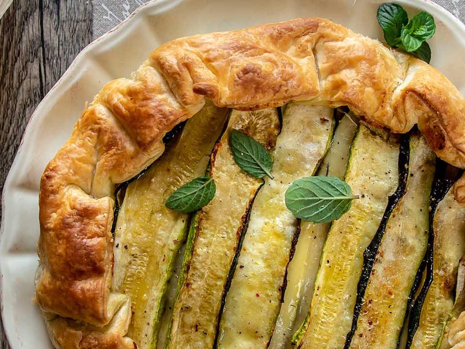 Tortino di zucchine e mozzarella