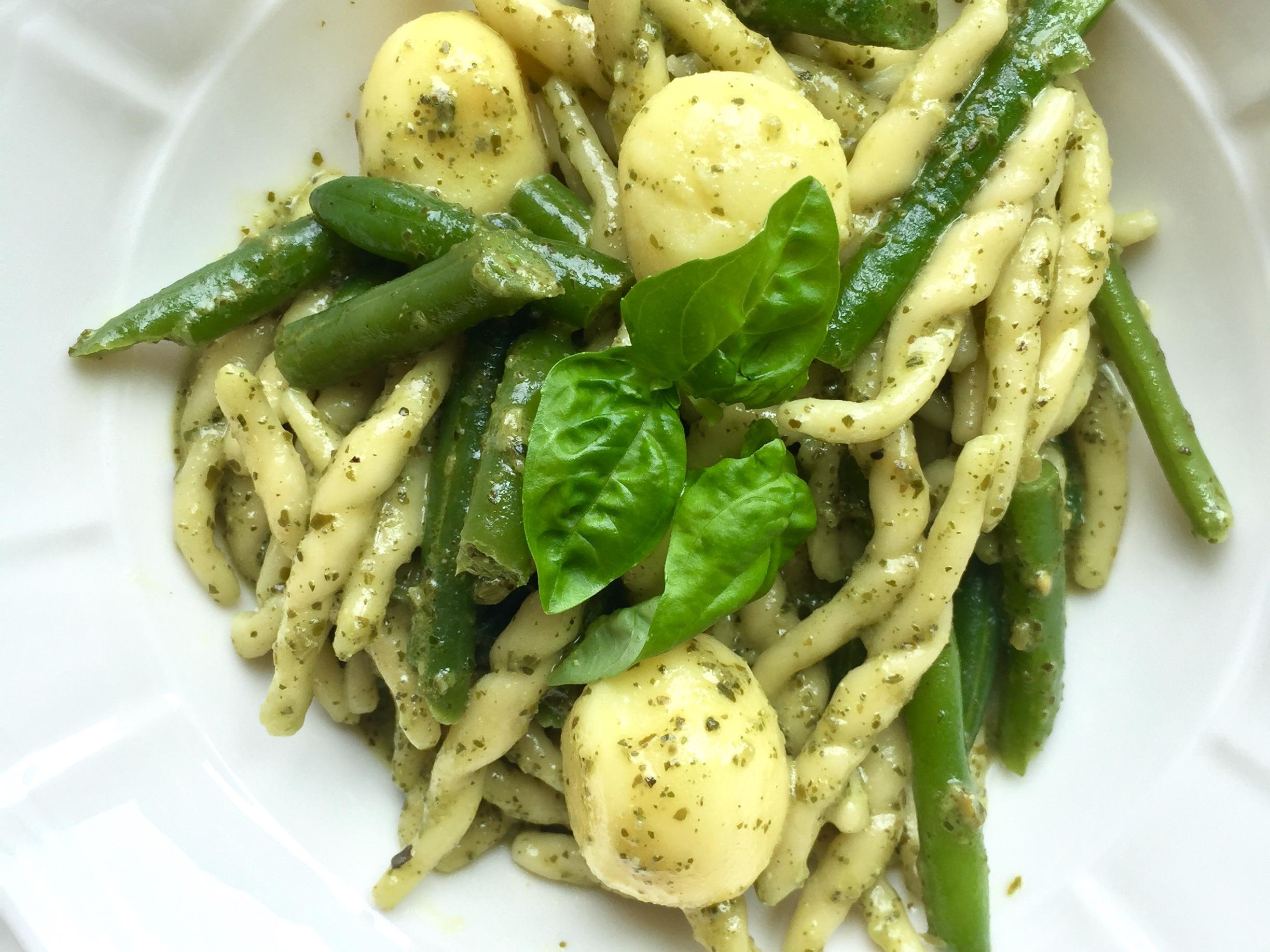 Trofie al pesto con fagiolini e patate