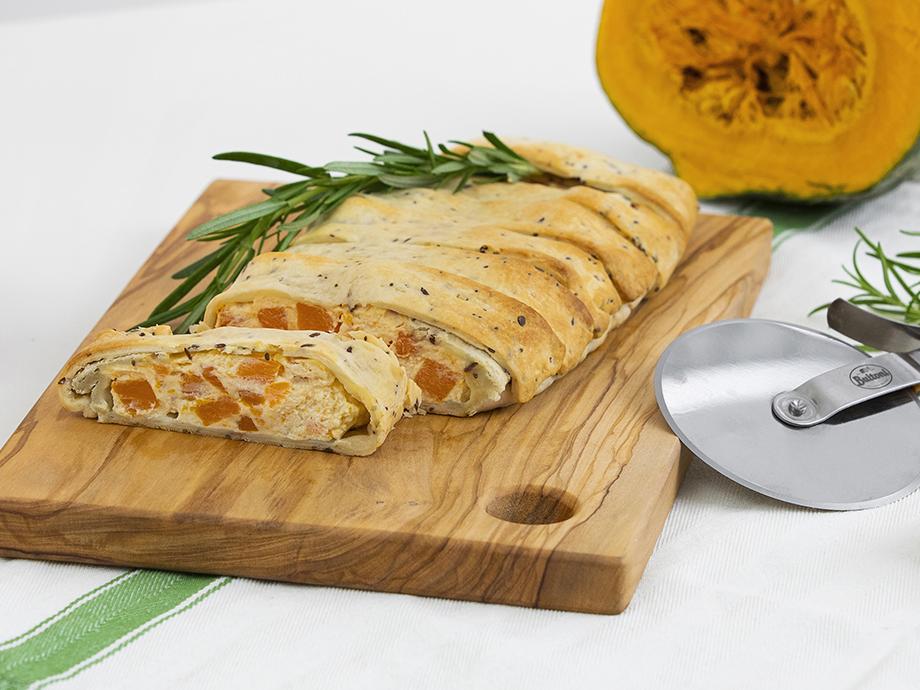 Strudel di sfoglia con zucca e ricotta