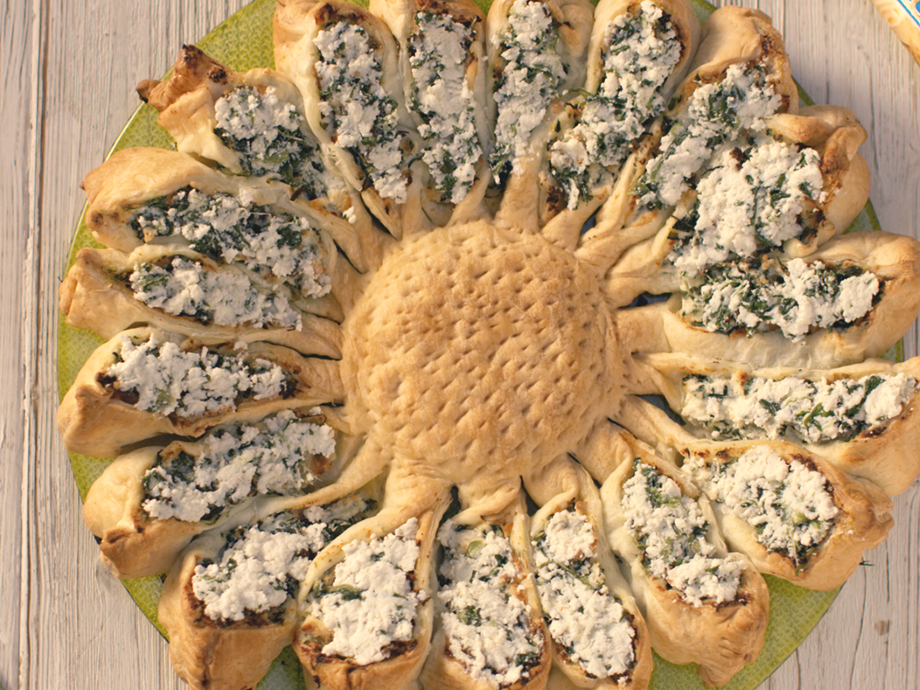 Torta sole con ricotta e spinaci
