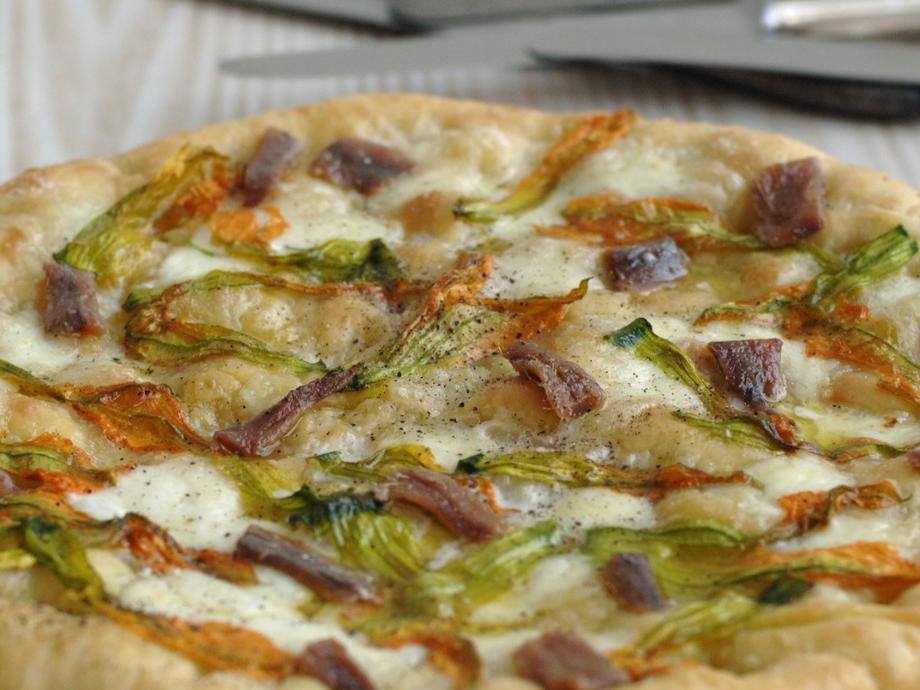 Focaccia ai fiori di zucca