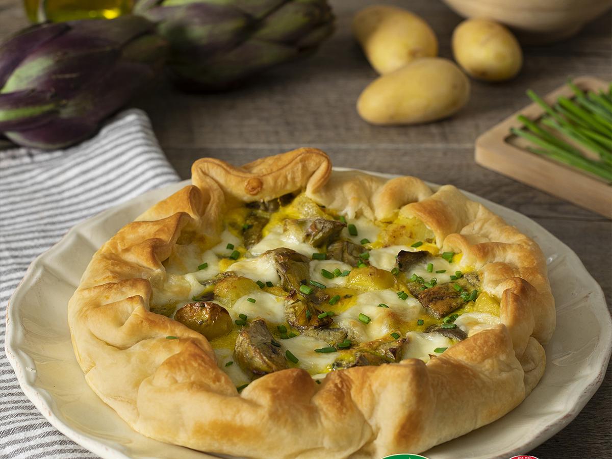 Torta salata carciofi e patate
