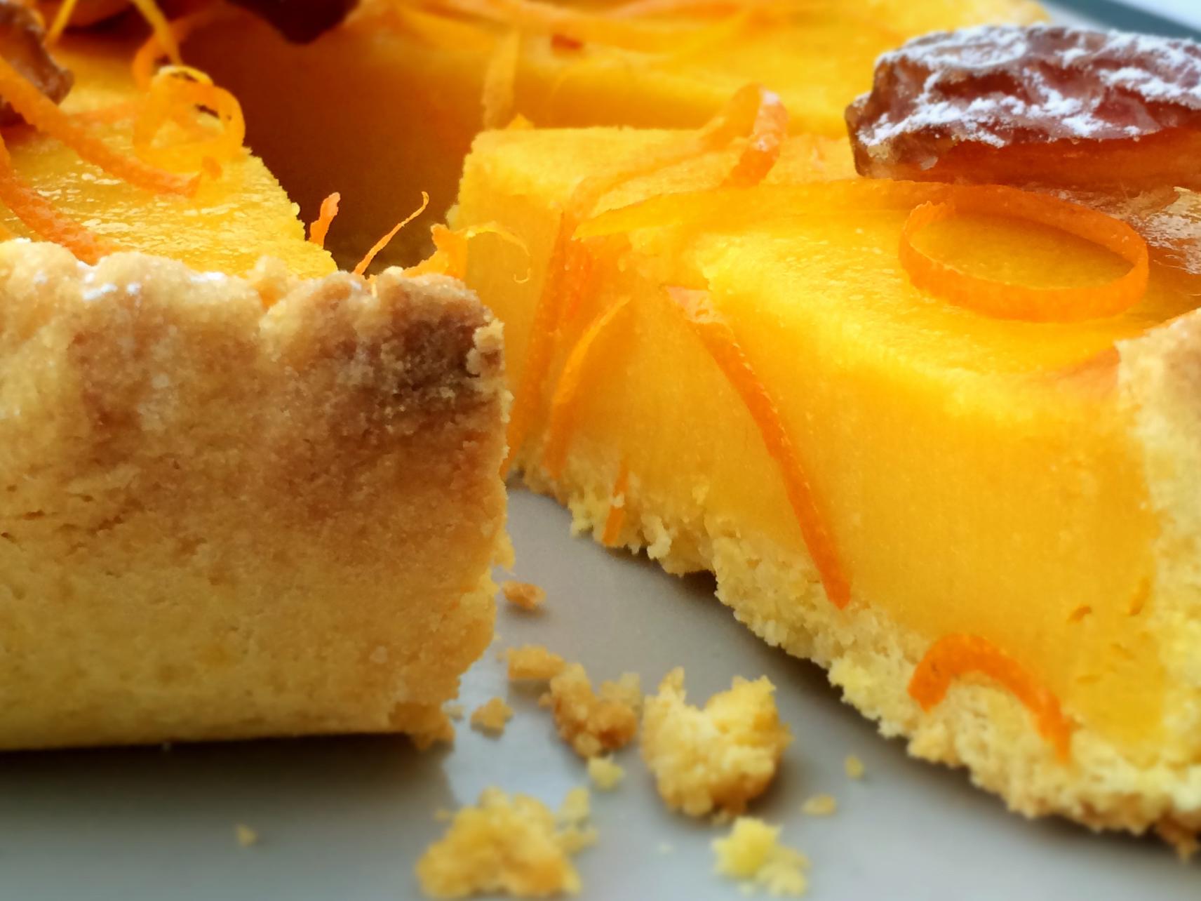 Crostata di arance e datteri