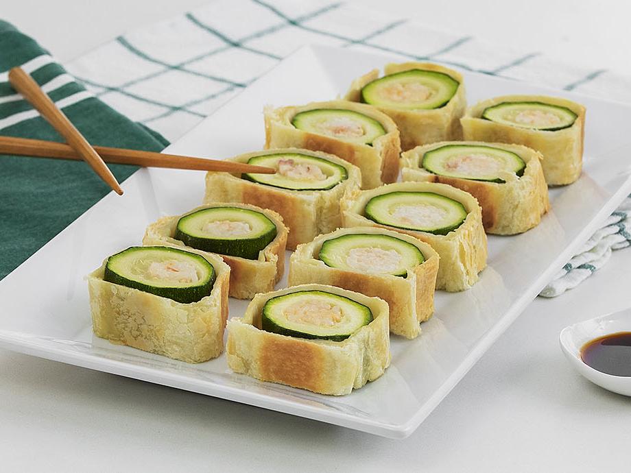 Sushi di sfoglia con zucchine