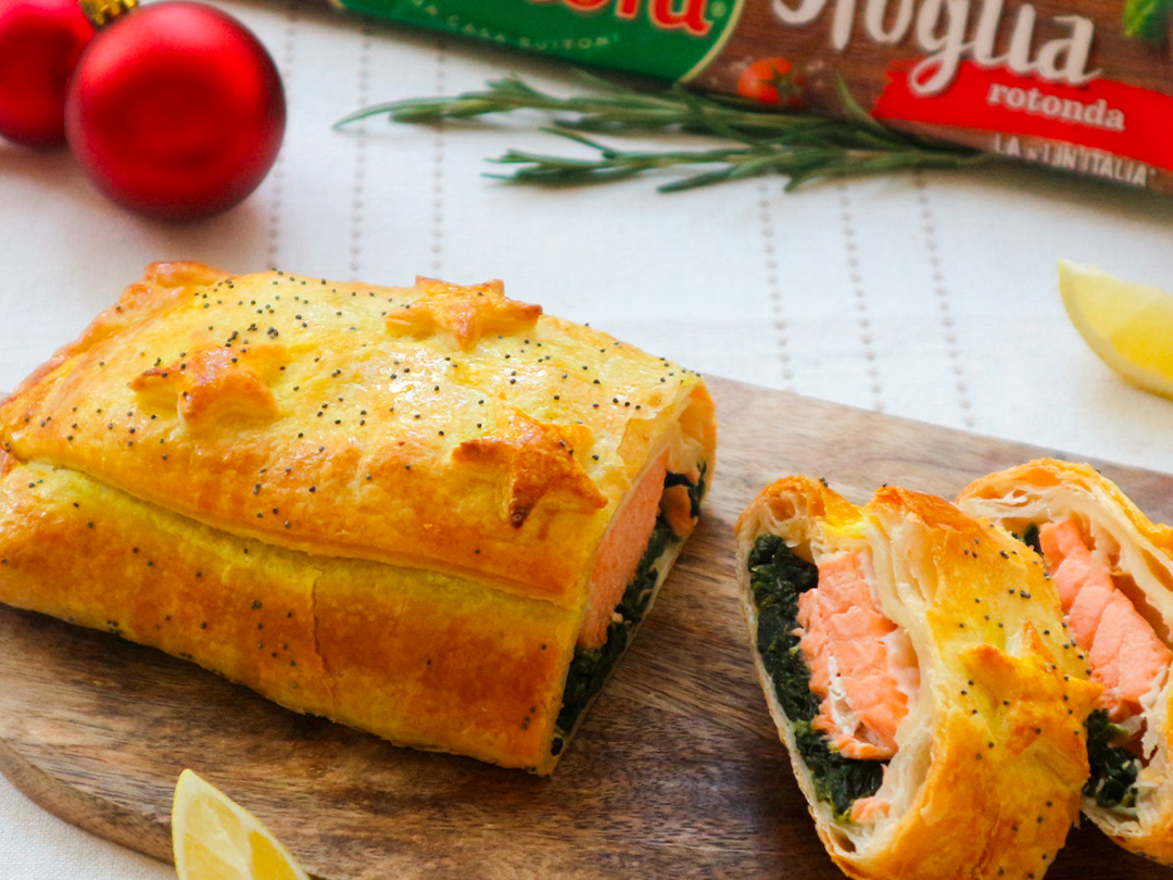 Salmone in crosta di sfoglia