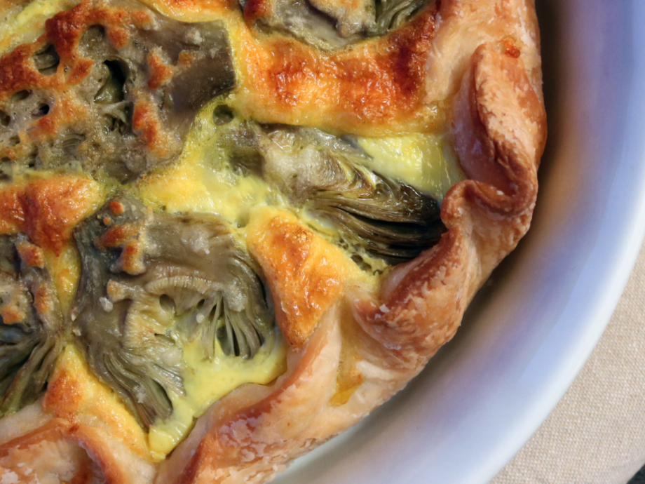 Torta salata senza glutine ai carciofi
