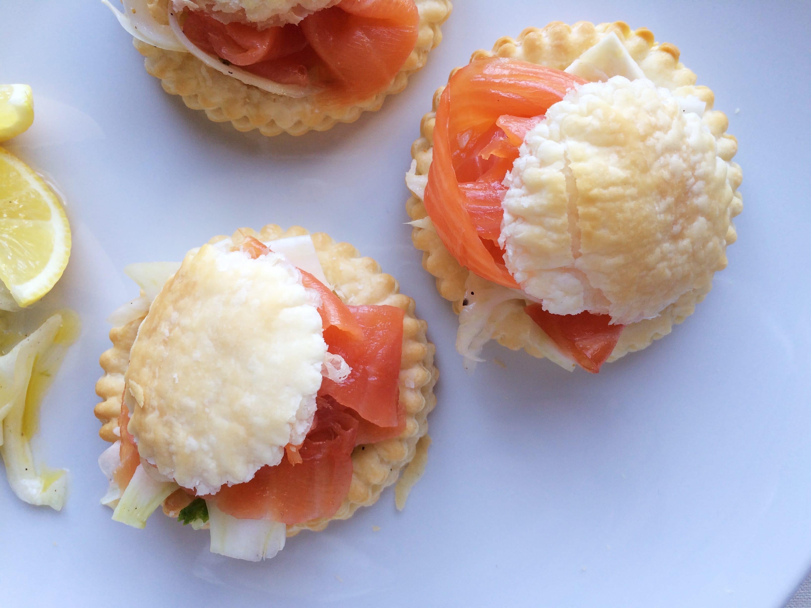 Sfoglie con salmone e finocchi